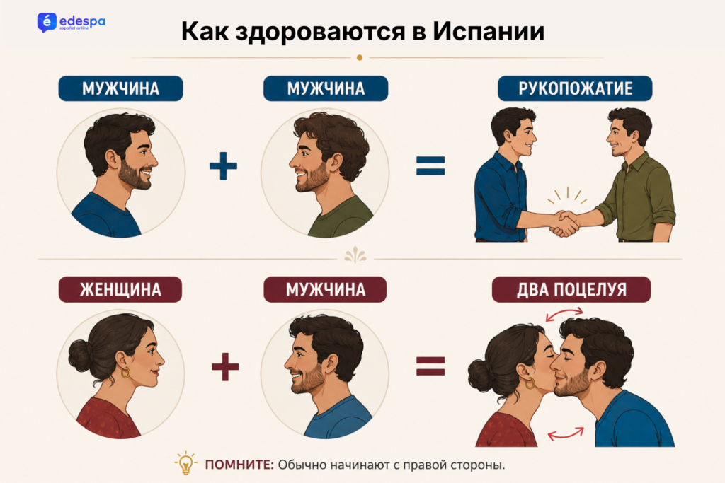 Как здороваются в Испании