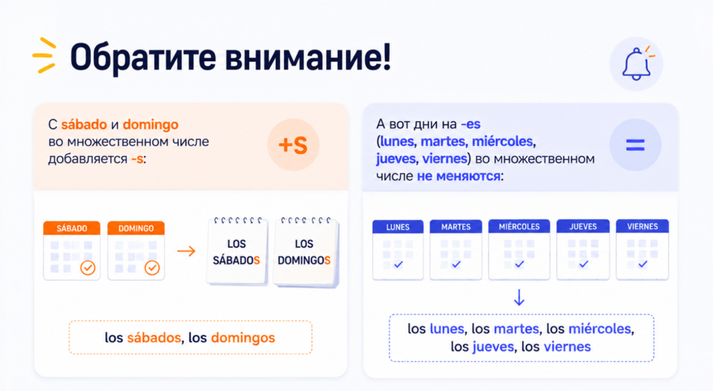 Как правильно использовать артикль с днями недели на испанском