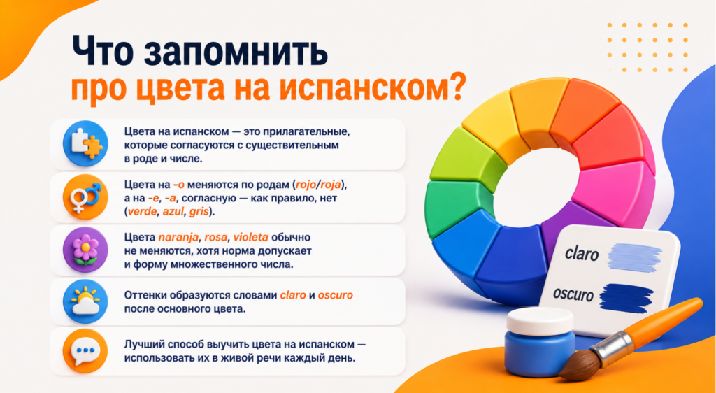 Что запомнить про цвета на испанском