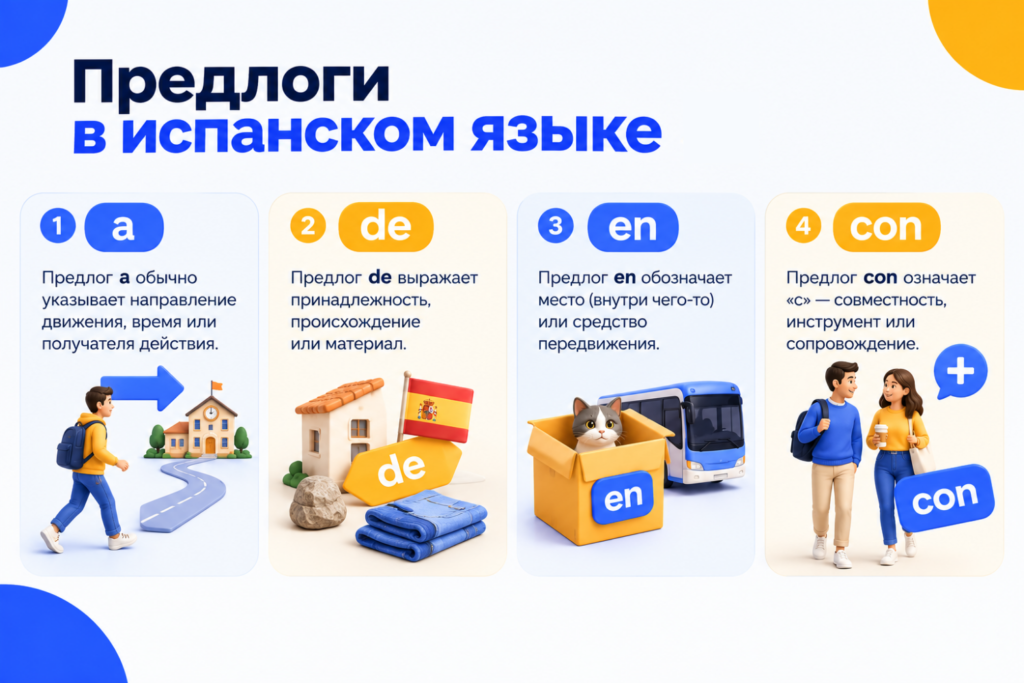 предлоги в испанском языке