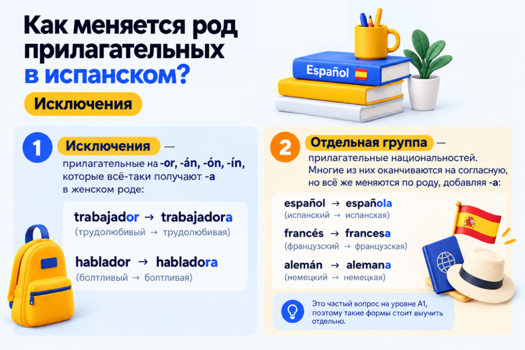 прилагательные в испанском