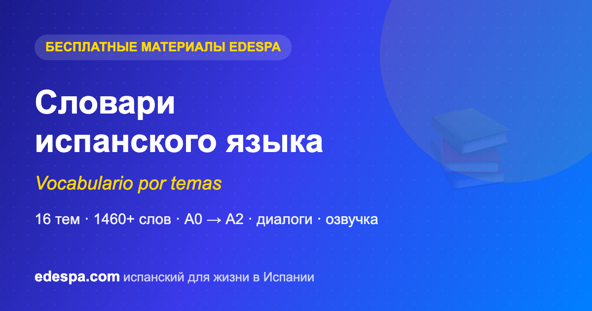 Словари испанского языка по темам — уровни A0–B1, Edespa